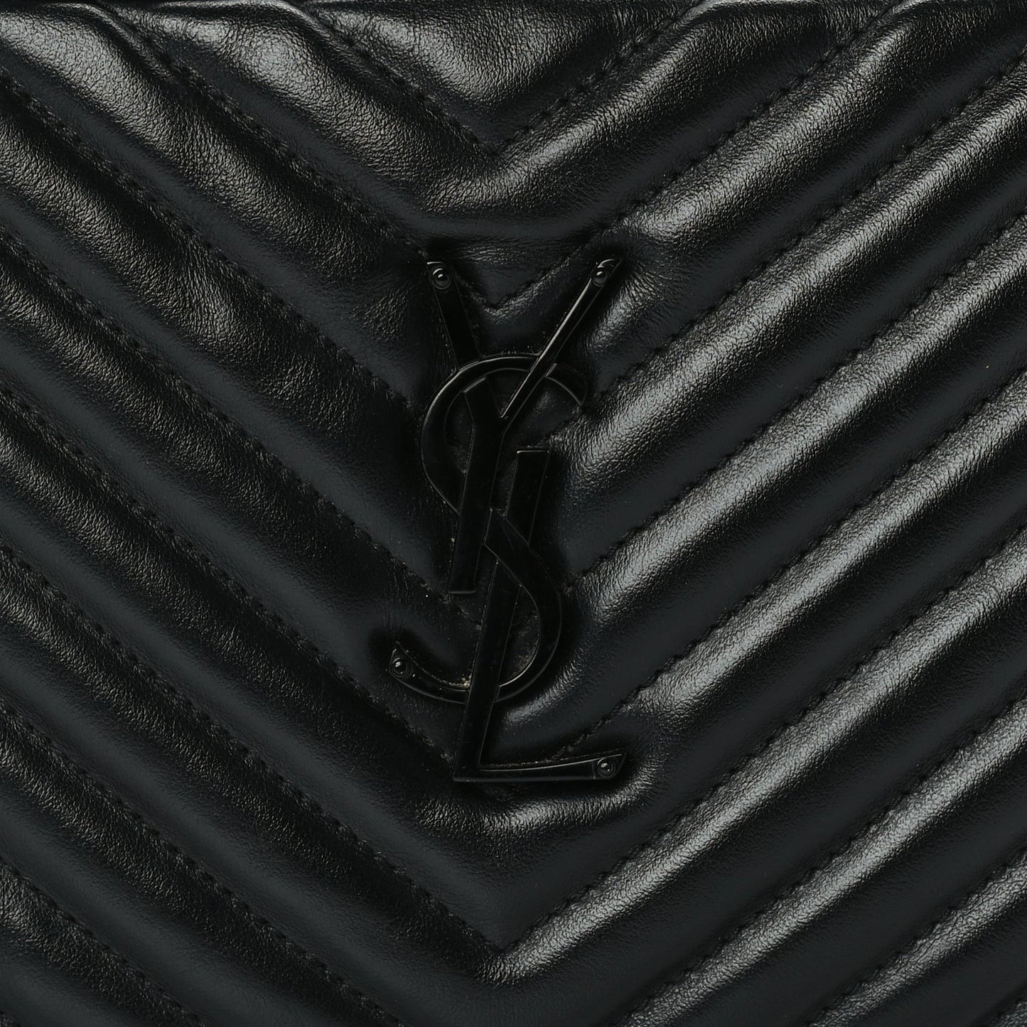 Calfskin Matelasse Monogram Monochrome Lou Camera Bag  Black