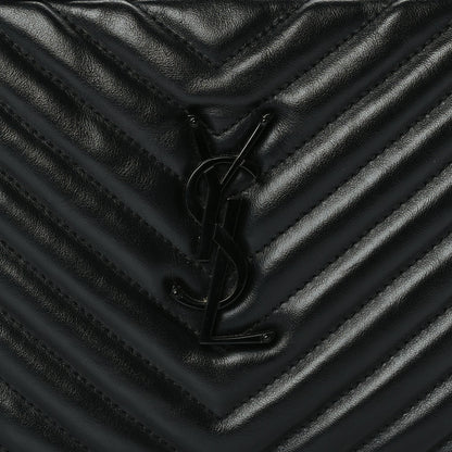 Saint Laurent Calfskin Matelasse Monogram Monochrome Lou Camera Bag  Black 6 of 8