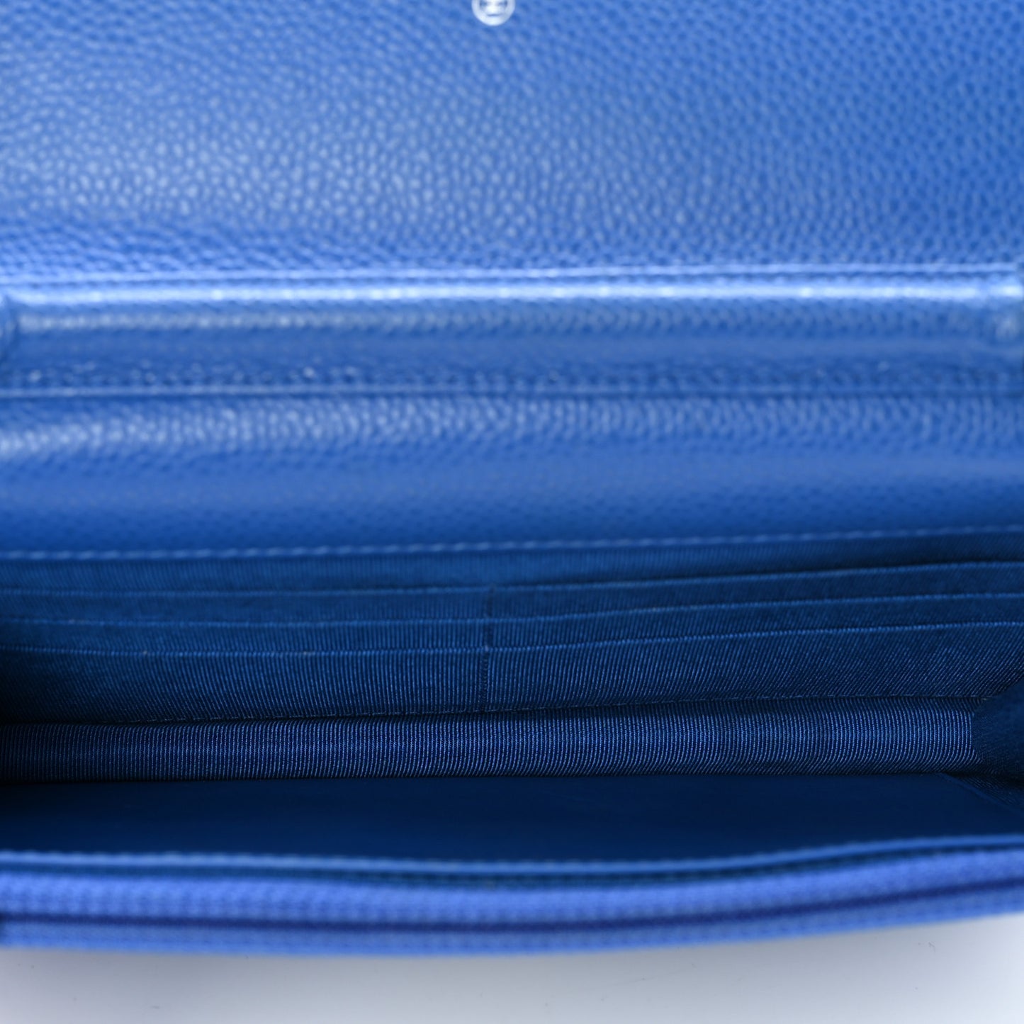 Caviar Quilted Wallet On Chain WOC Blue