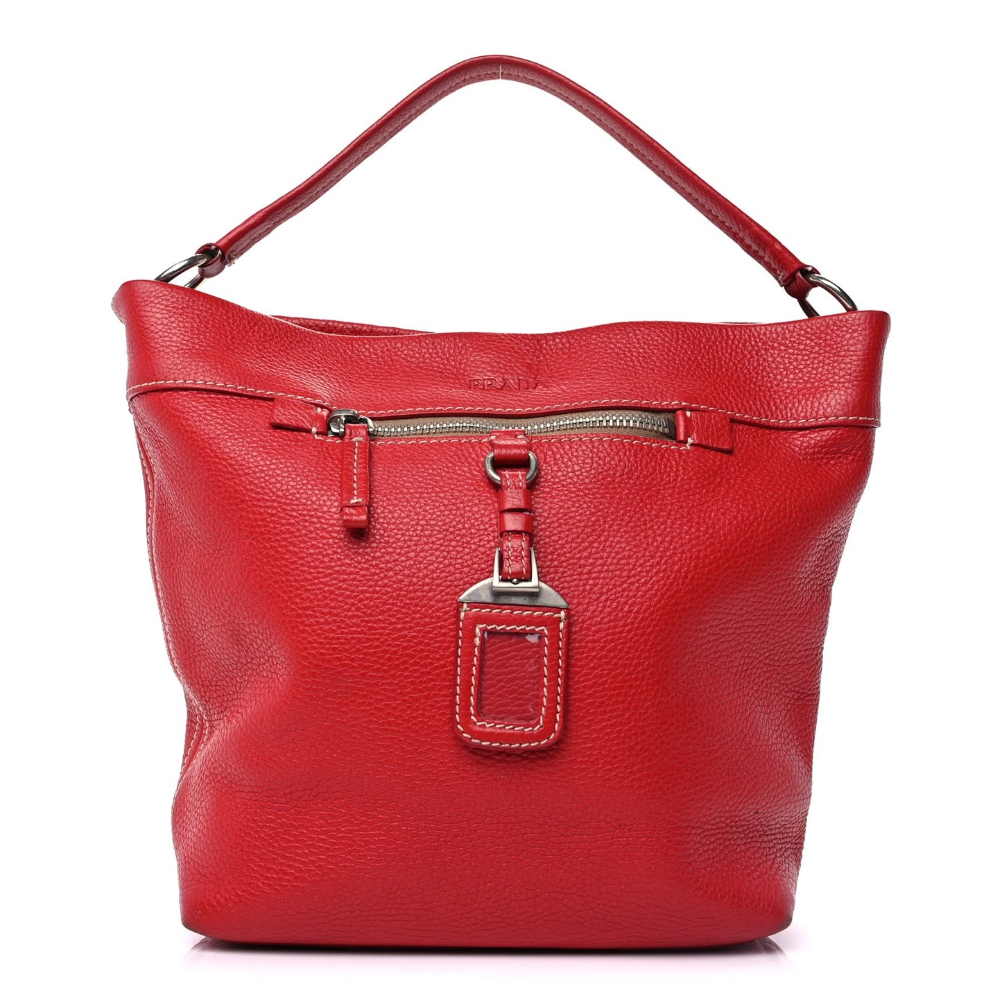 Vitello Daino Shoulder Bag  Fuoco