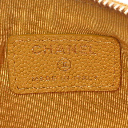 Chanel Caviar Quilted Small Cosmetic Case Yellow 6 of 11