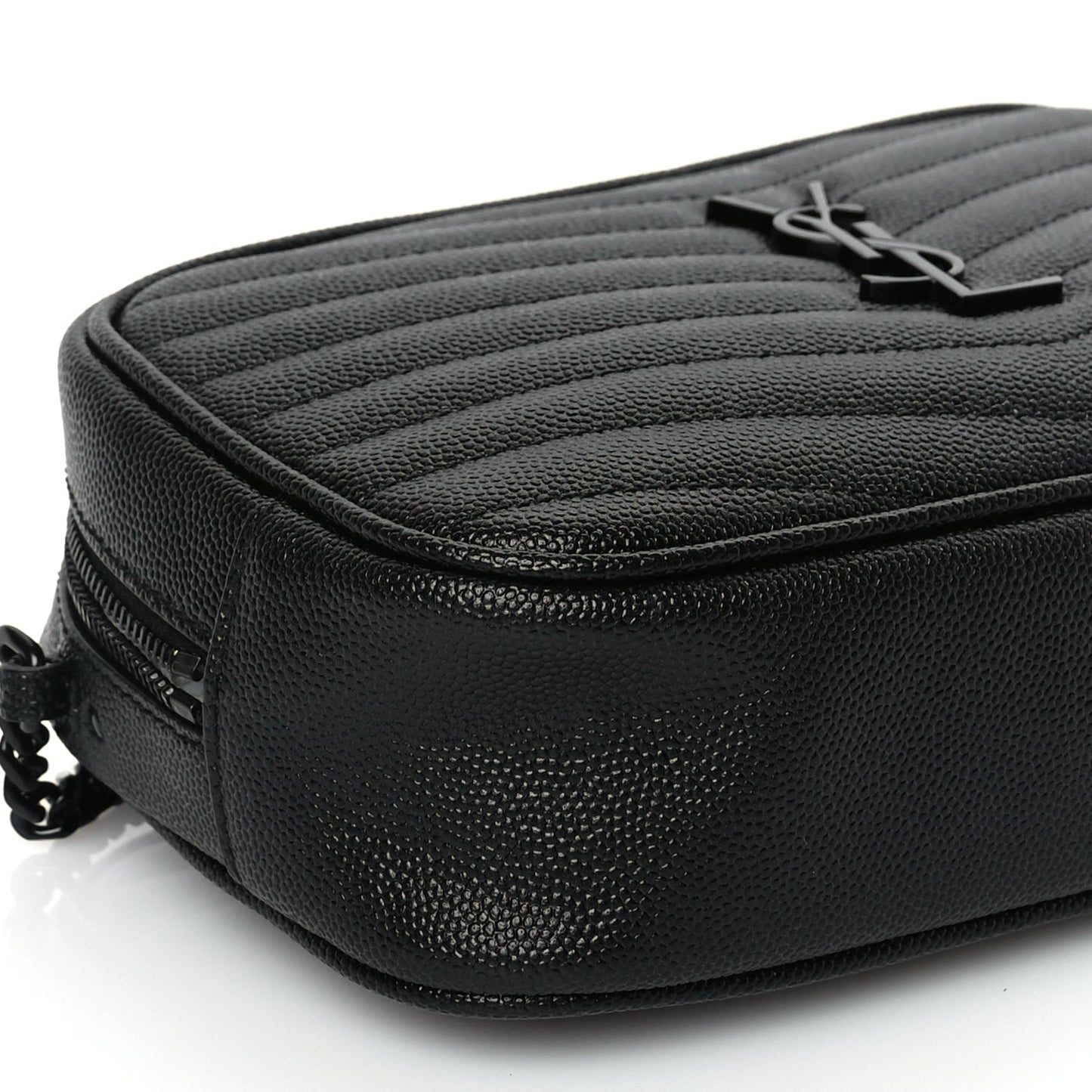 Grain De Poudre Matelasse Monochrome Monogram Mini Lou Camera Bag Black