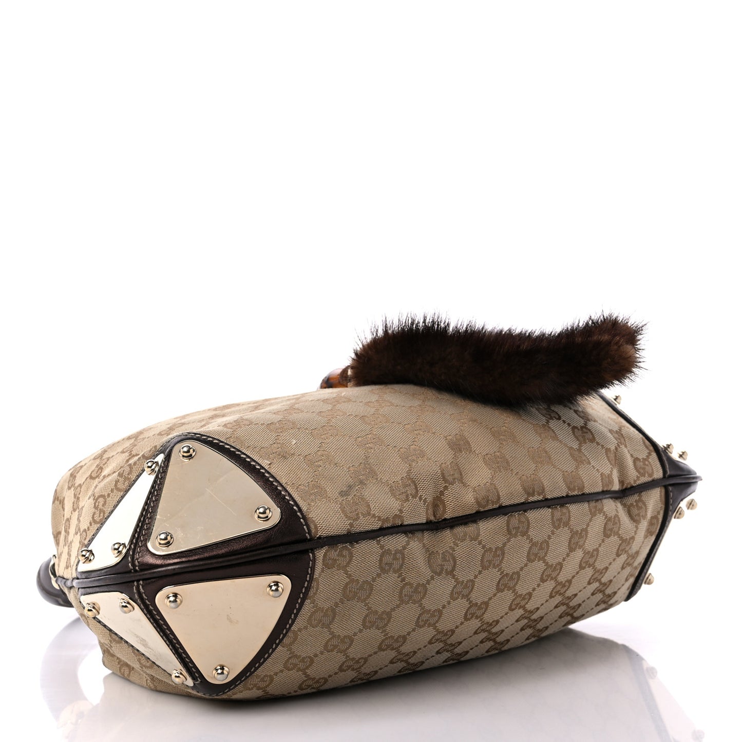 Monogram Mink Indy Small Top Handle Bag Metallic