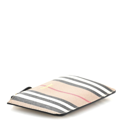 Burberry E-Canvas Calfskin Icon Stripe Zip Coin Case Archive Beige 4 of 7