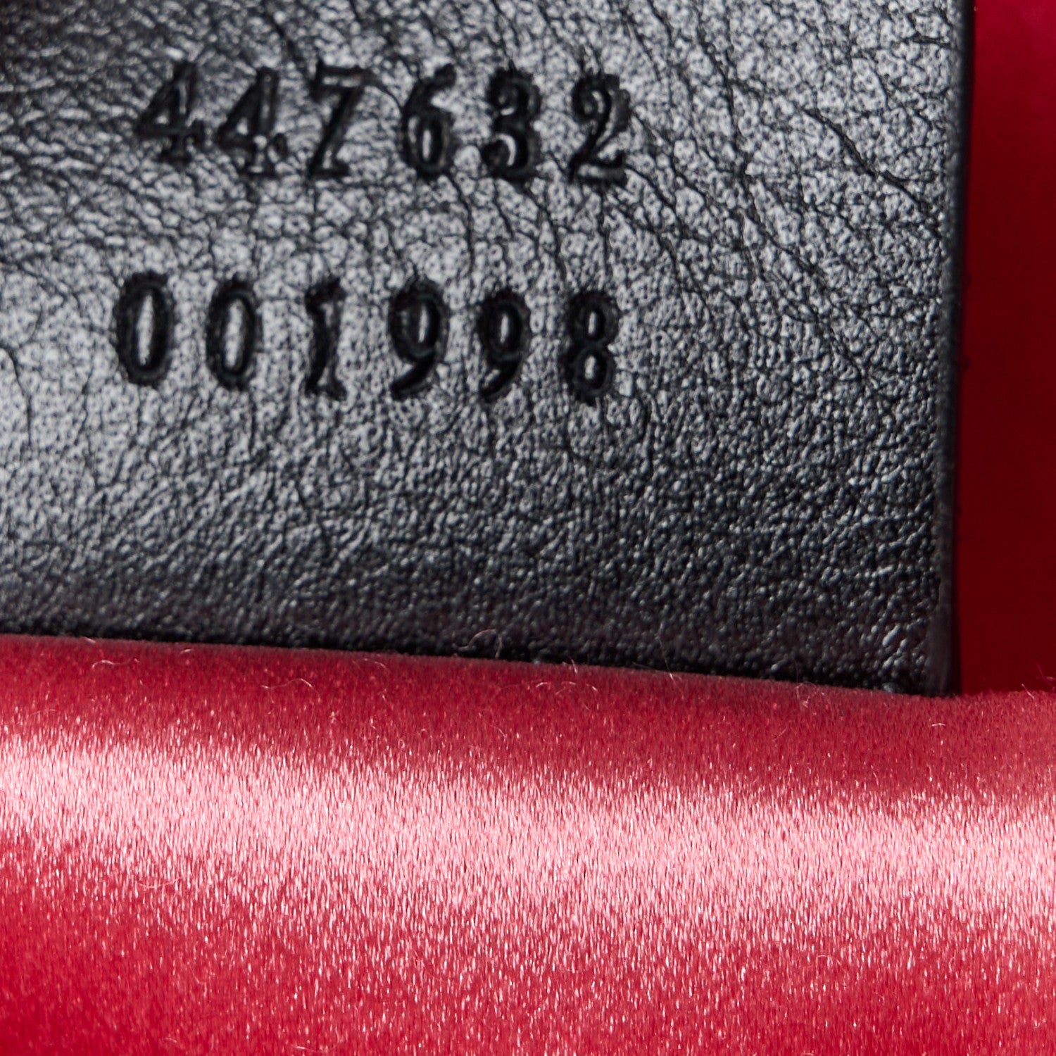 Gucci Calfskin Matelasse Small GG Marmont Chain Shoulder Bag Black White 7 of 11