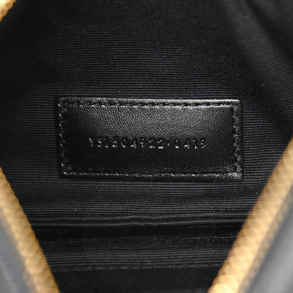 Saint Laurent Grain De Poudre Chevron Monogram Bill Pouch Storm 7 of 7