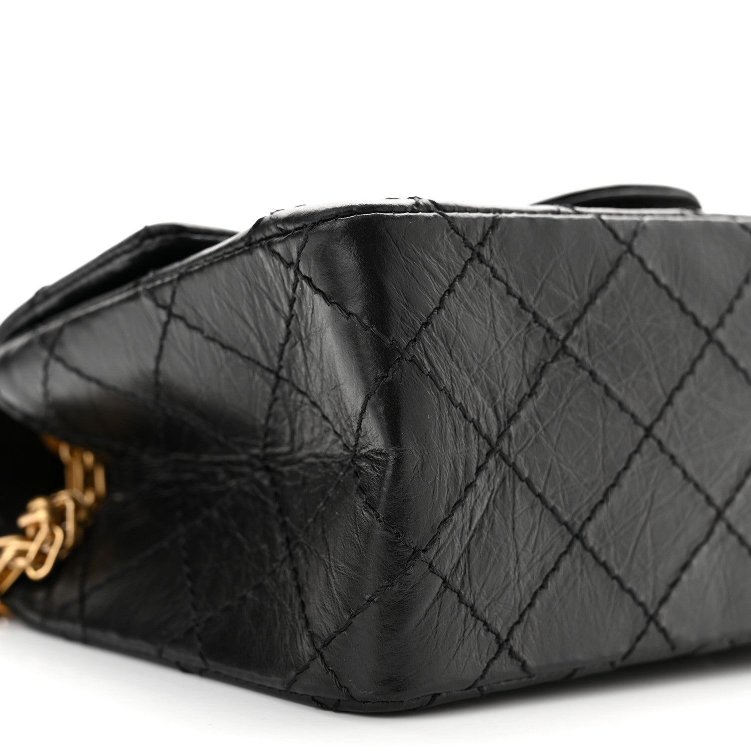 Chanel Aged Calfskin Quilted 2.55 Reissue Mini Flap Black 9 of 11