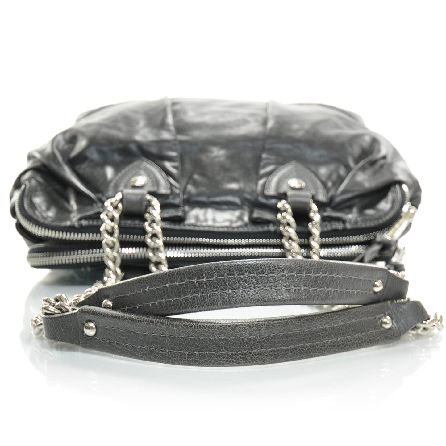 Leather Mixed Quilted Dash Tote Black