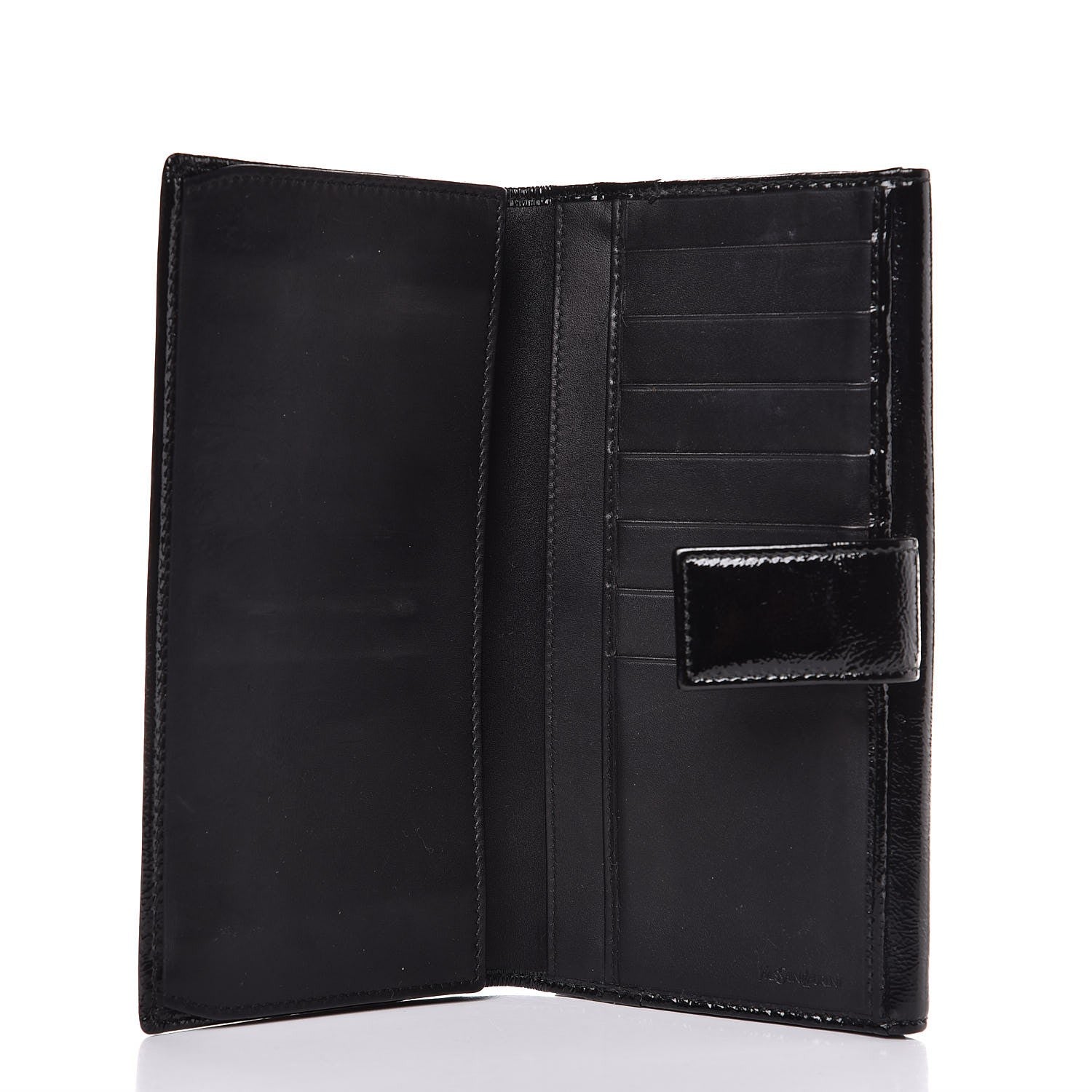 Saint Laurent Textured Patent Belle De Jour Wallet Black 6 of 10