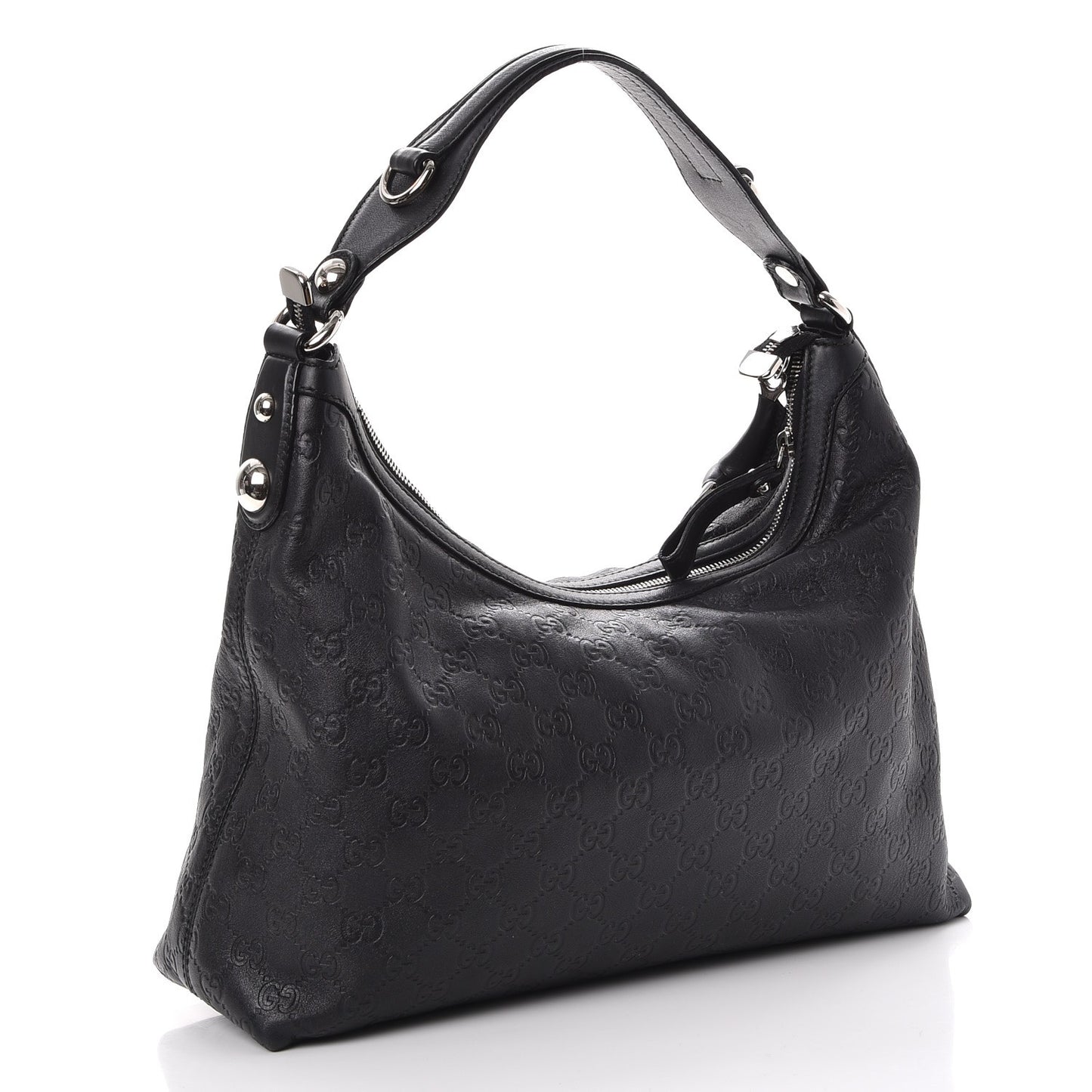 Guccissima Medium Icon Bit Hobo Black