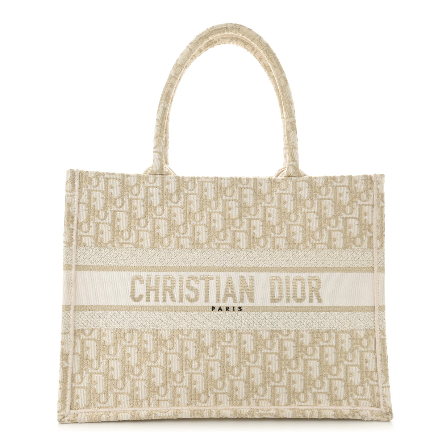 Oblique Medium Book Tote Gold Multicolor