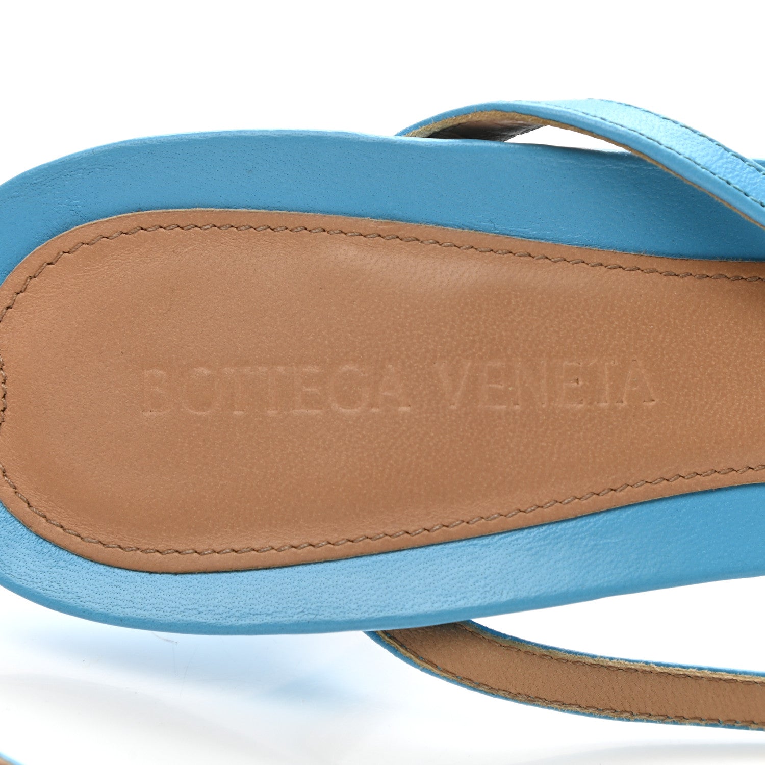 Bottega Veneta Lambskin Stretch Multi Strap 90mm Sandals 41 Sky Blue 7 of 11
