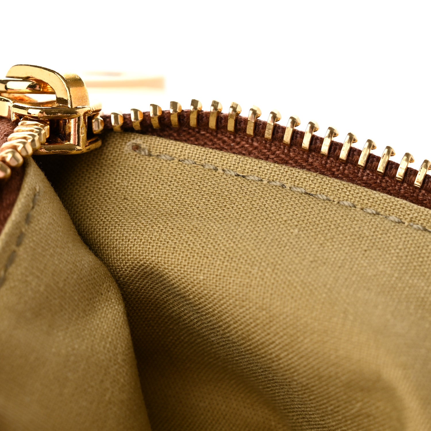 Gucci Vintage Canvas Web Pouch Sand Cuir 9 of 11