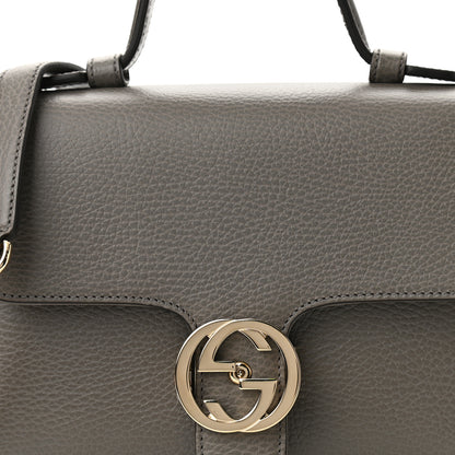 Gucci Dollar Calfskin Interlocking G Top Handle Shoulder Bag Loess 8 of 10