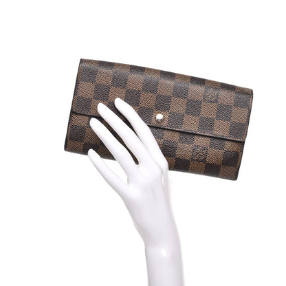 Louis Vuitton Damier Ebene Sarah Wallet 2 of 10