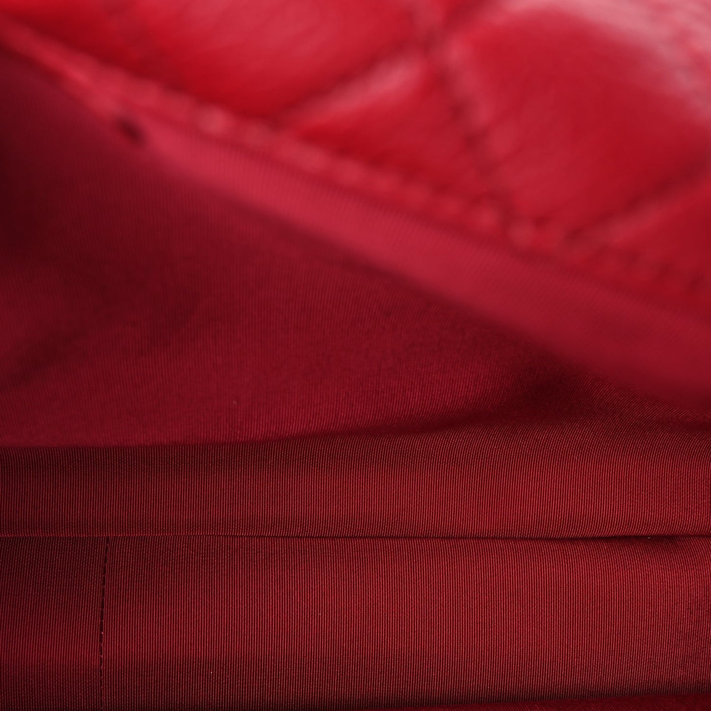 Calfskin Quilted XXL Travel Flap Bag  Red