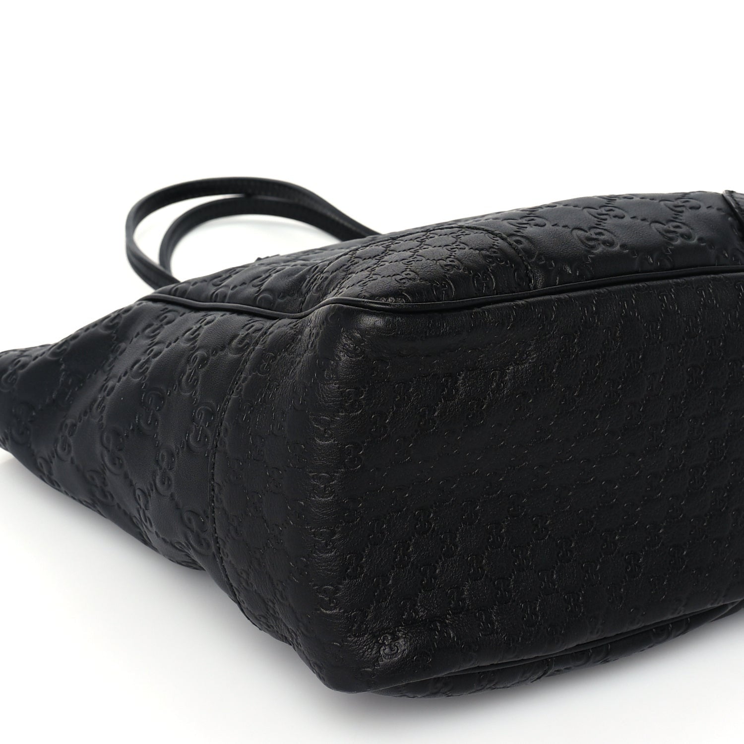 Gucci Guccissima Small Bree Zippered Tote Black 7 of 8