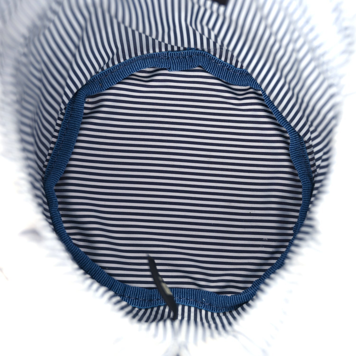 Fendi Fabric Jacquard Vitello Grace Striped Mini Step Out Rice Mirto 4 of 9