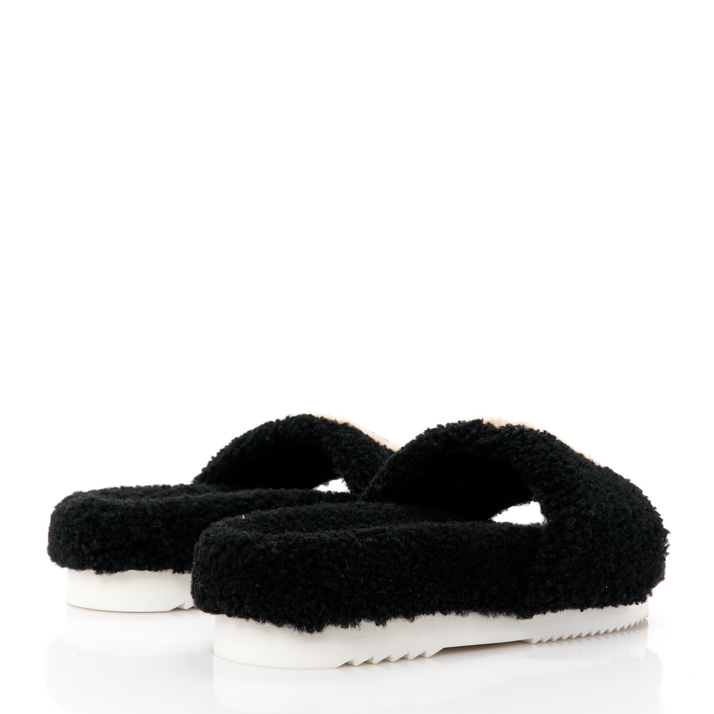 Shearling Womens Eileen Slide Sandals 39 Black Butterscotch