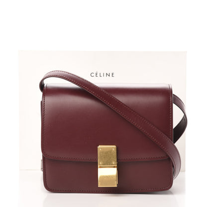 Celine Box Calfskin Small Classic Box Flap Bag Burgundy 11 of 11