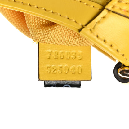 Gucci Calfskin Monogram Mini Moon Side Shoulder Bag Yellow 6 of 11