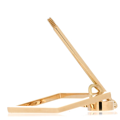 Gucci 18K Yellow Gold Running G Square Single Earring 3 of 4