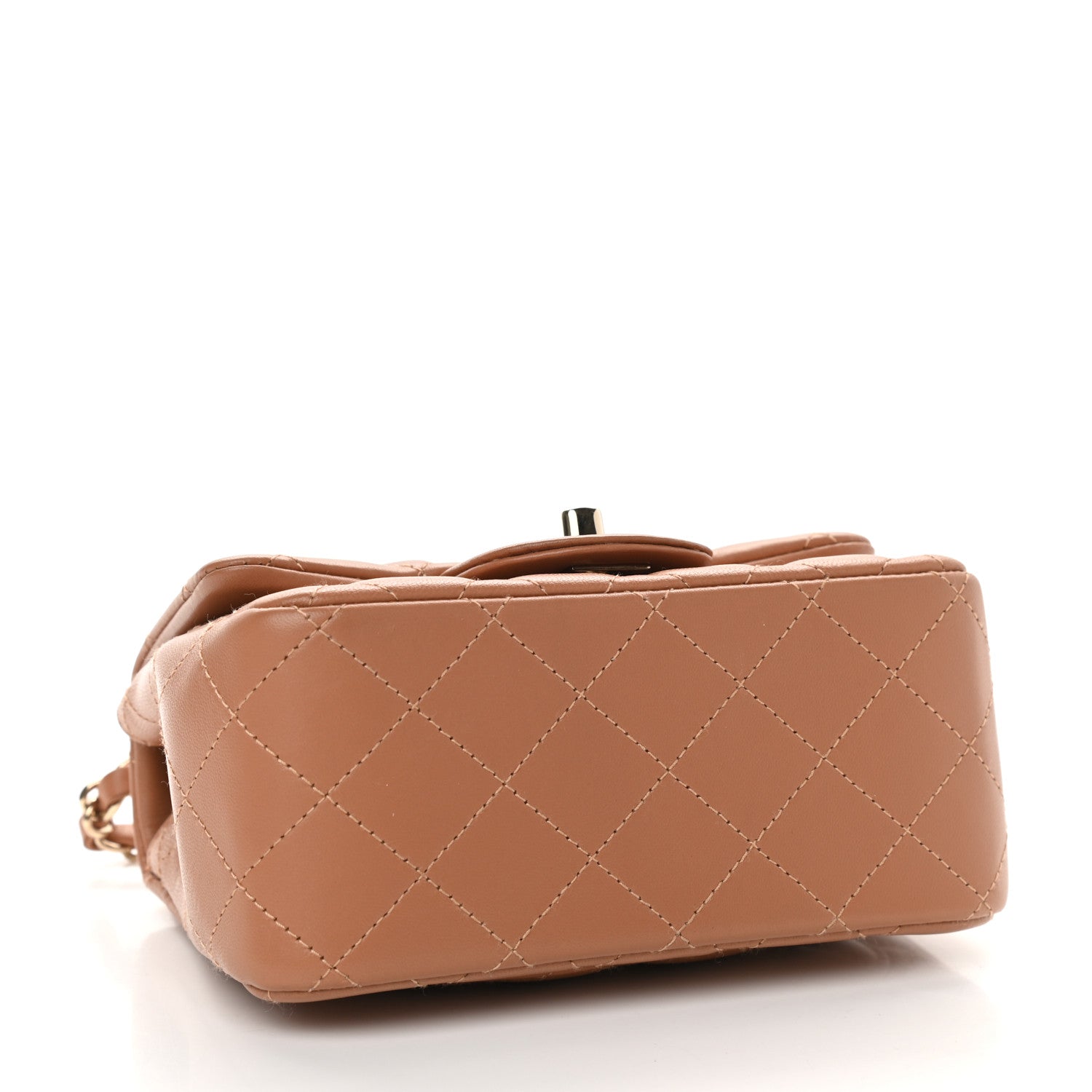 Chanel Lambskin Quilted Mini Square Flap Brown 4 of 9