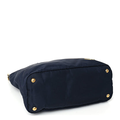 Prada Tessuto Nylon Saffiano Tote Bag Navy 3 of 8