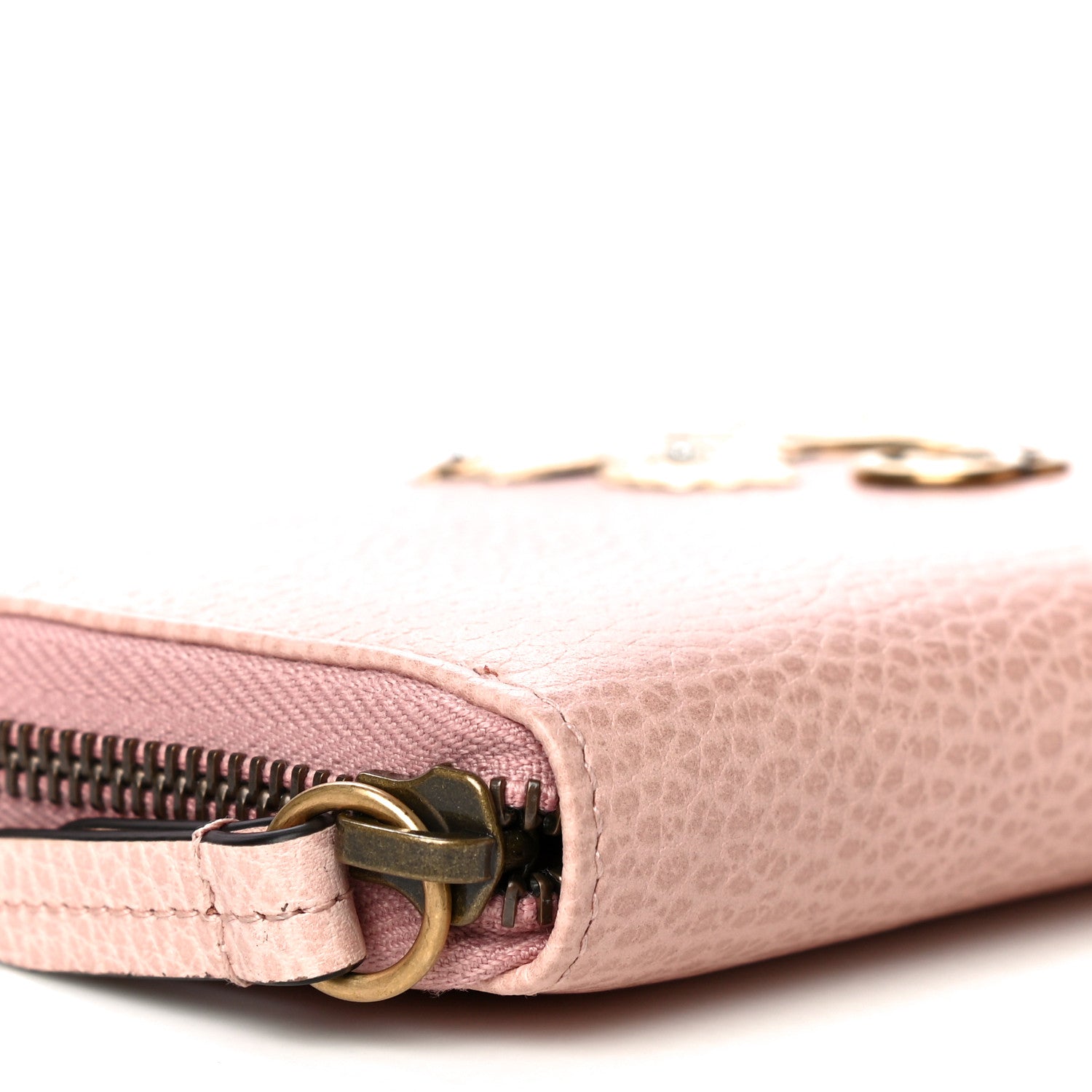 Gucci Calfskin Butterfly Farfalla Zip Around Wallet Perfect Pink 8 of 10