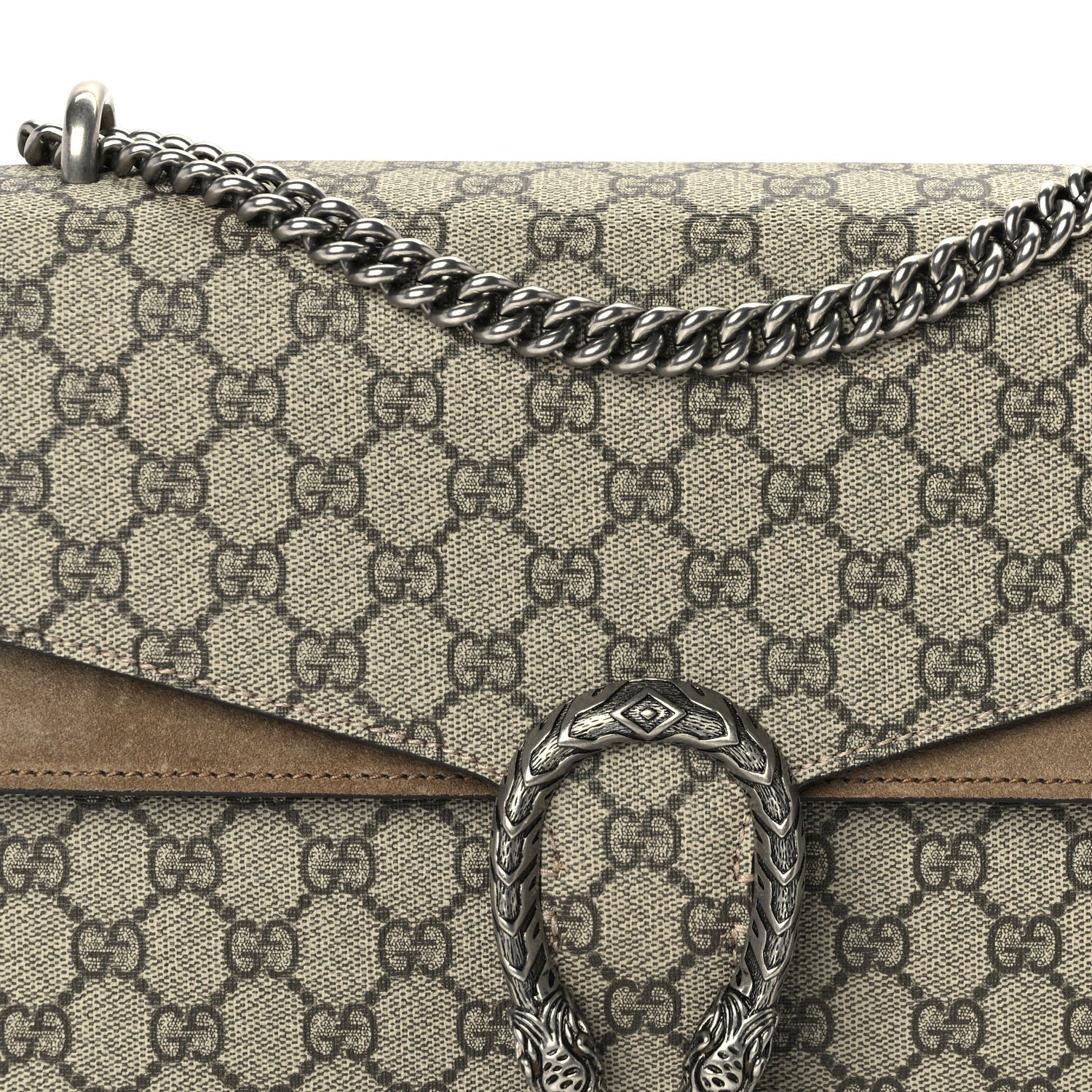 Gucci GG Supreme Monogram Medium Dionysus Shoulder Bag Taupe 7 of 9
