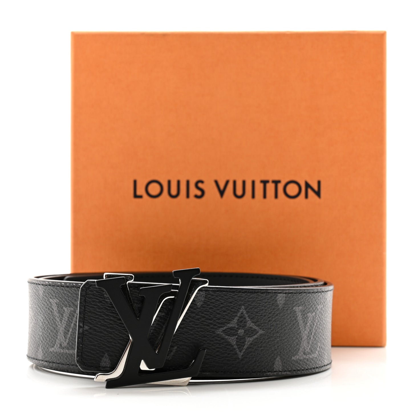 Calfskin Monogram Eclipse 40mm Shake LV Initiales Reversible Belt 100 40