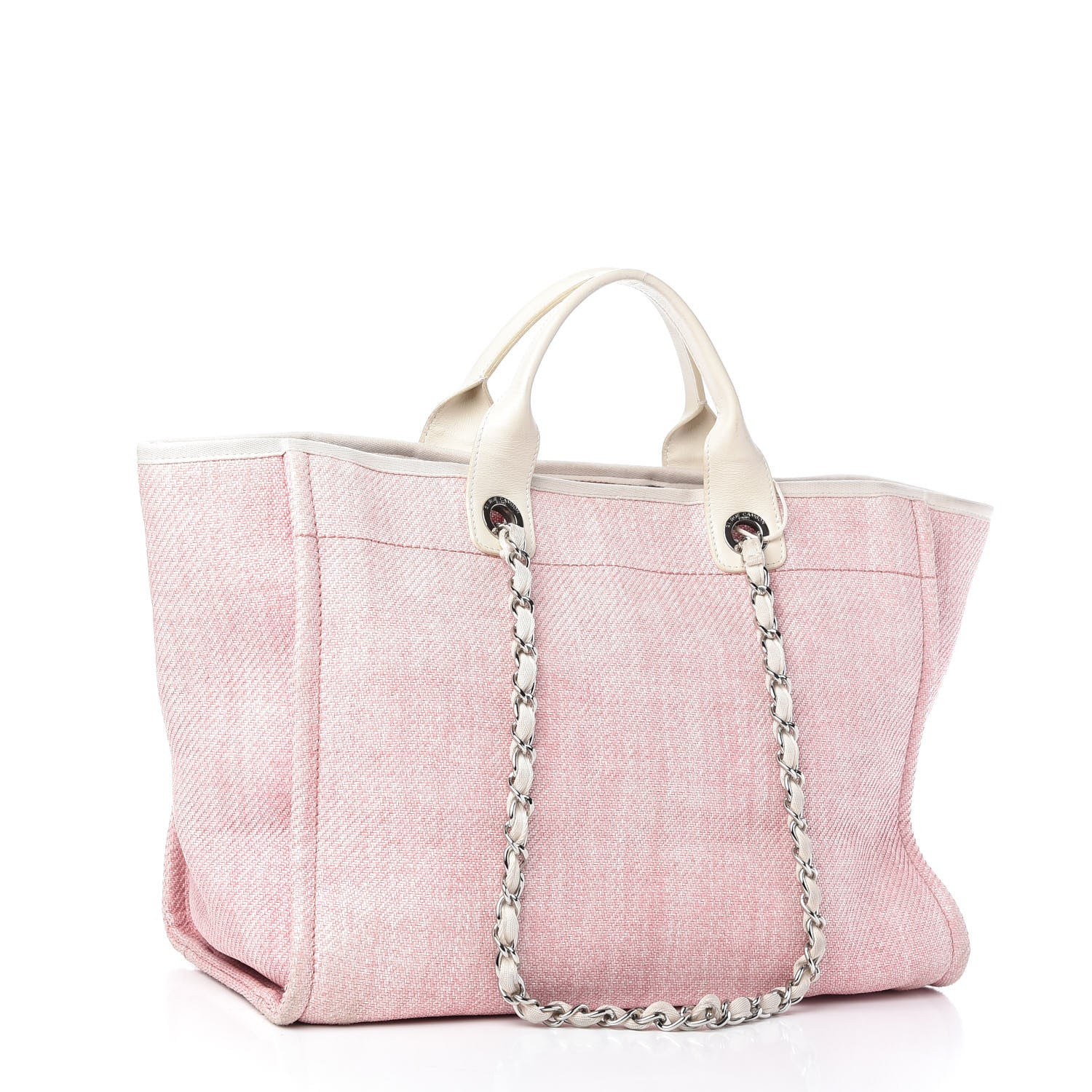 Chanel Canvas Large Deauville Tote Pink 3 of 9