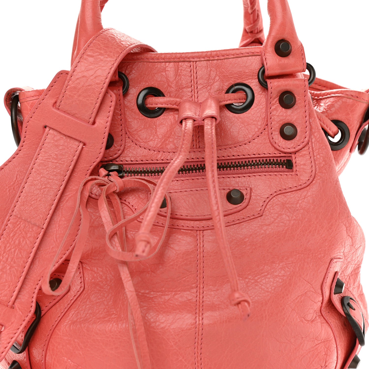 Balenciaga Agneau Classic Hardware Mini Pompon Rose Azalee 8 of 11