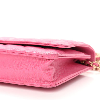 Chanel Caviar Quilted Wallet On Chain WOC Pink 11 of 13