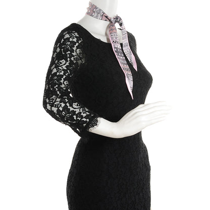 Hermes Silk Colliers de Chiens Twilly Rose Pale Gris Beige 2 of 6