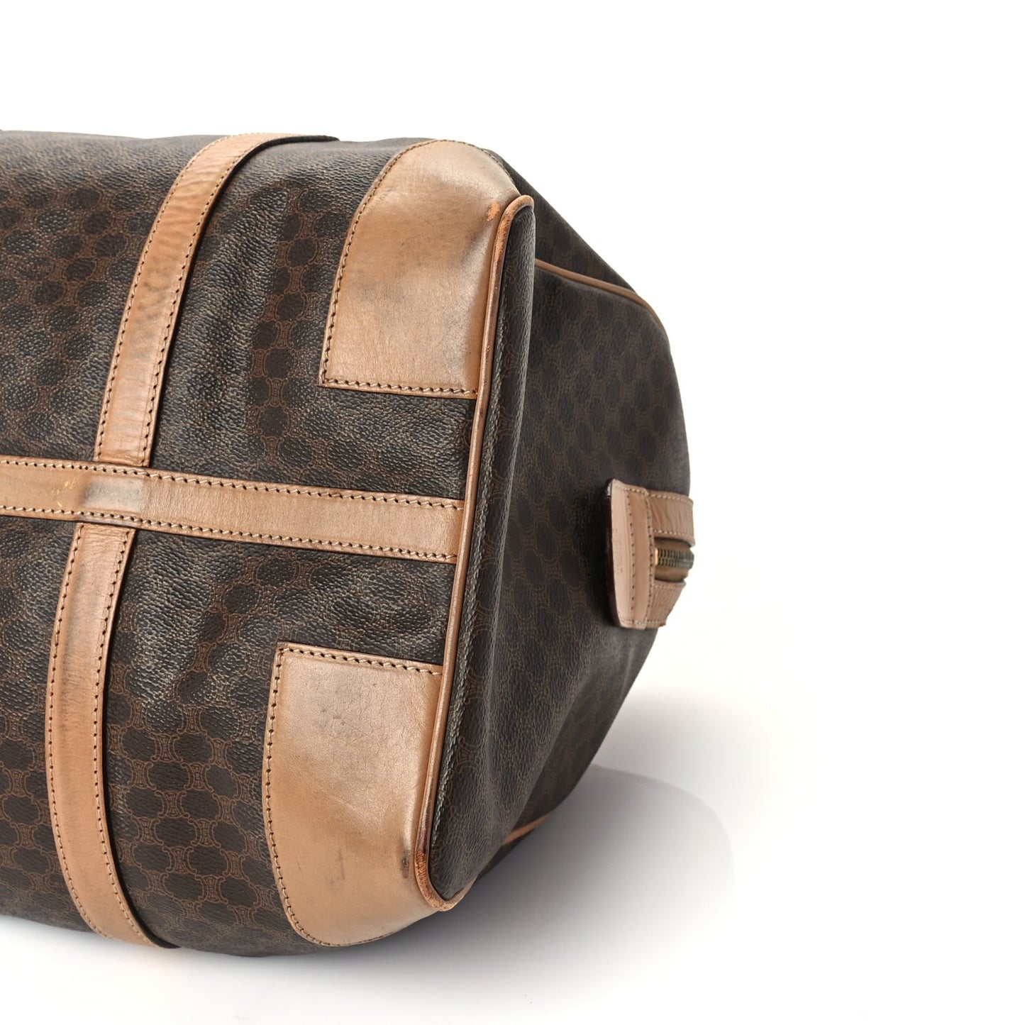 Canvas Calfskin Macadam Boston 40 Duffle Brown