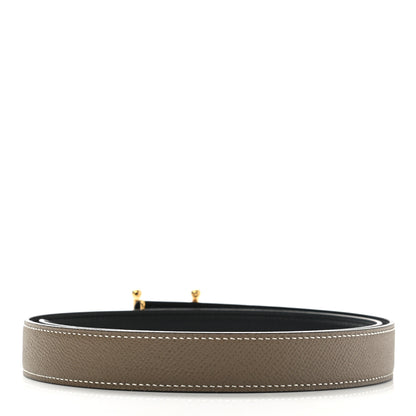 Hermes Epsom Swift 24mm Mors H Belt 75 Etoupe Black 2 of 6