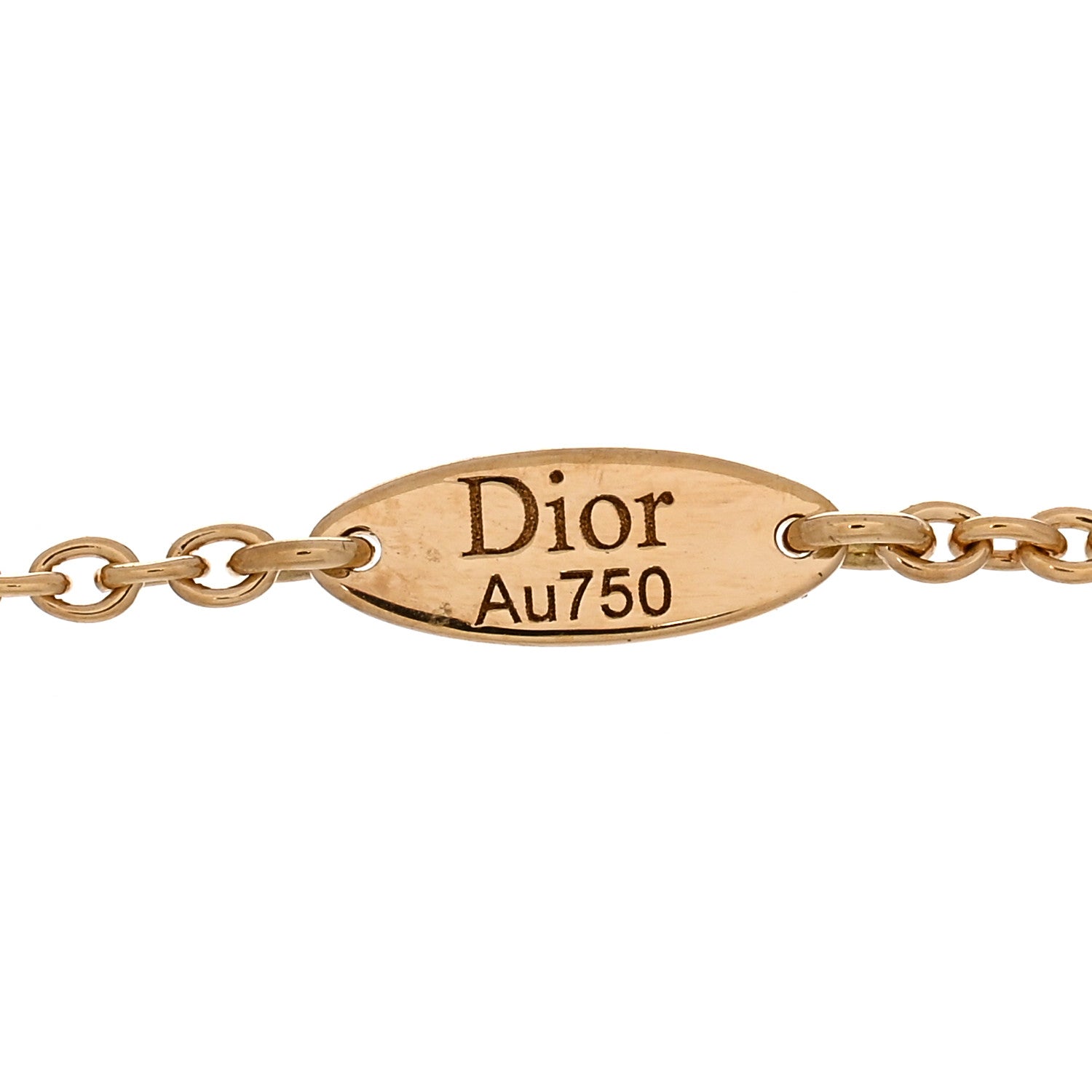 Christian Dior 18K Yellow Gold Pave Diamond Rose Des Vents Bracelet 3 of 5