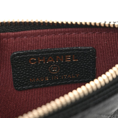Chanel Caviar Quilted Flap Zip Card Holder Black 5 of 7
