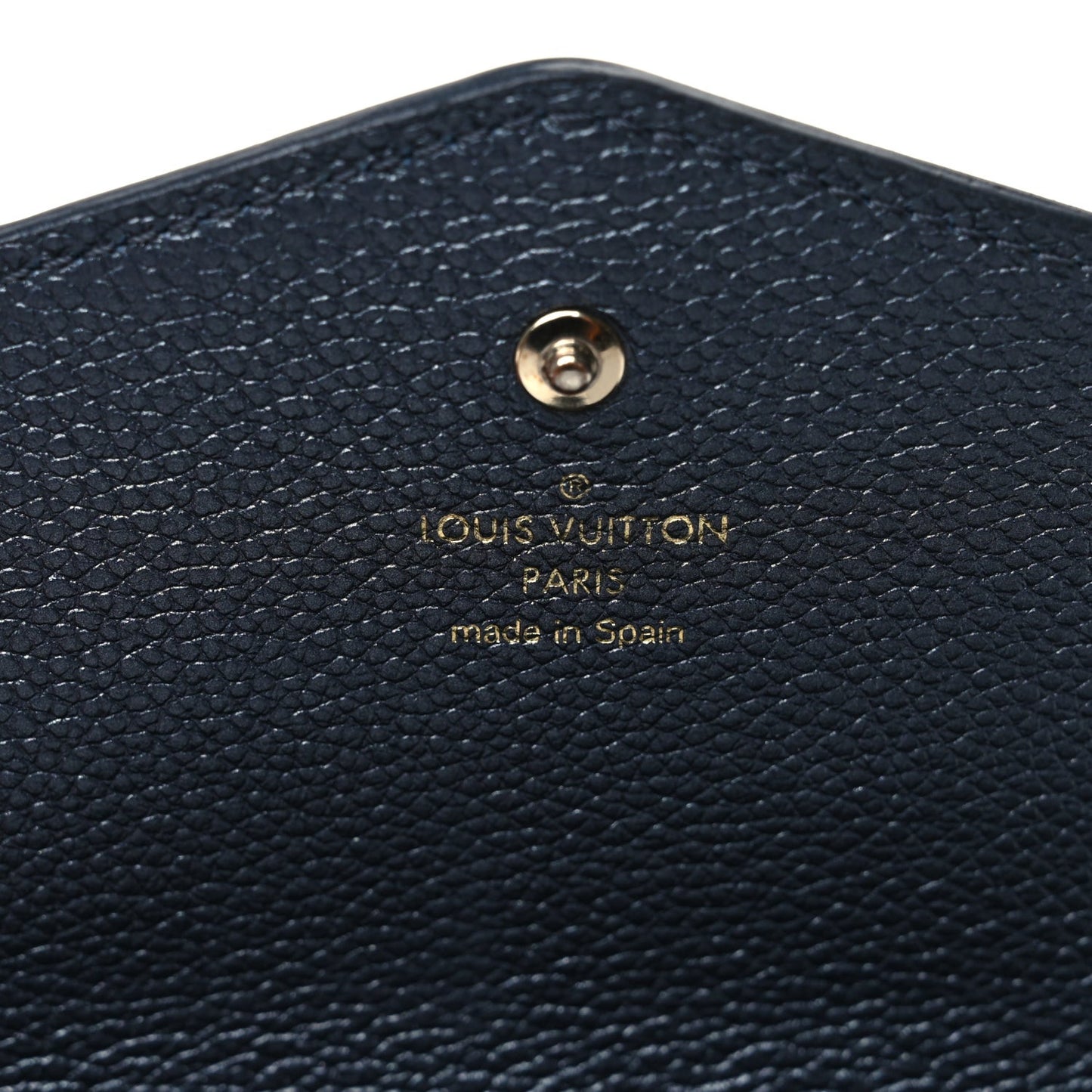 Metallic Empreinte Monogram Crystal Flower Sarah Wallet Navy Blue