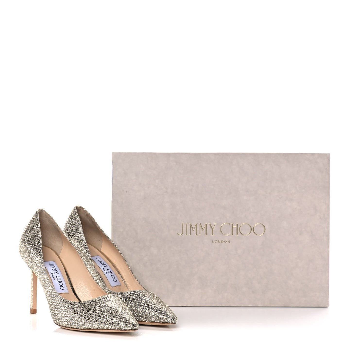 Glitter Fabric Romy 85 Pumps 36.5 Champagne