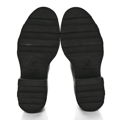 Louis Vuitton Calfskin Monogram Beaubourg Ankle Boots 39 Black 5 of 11