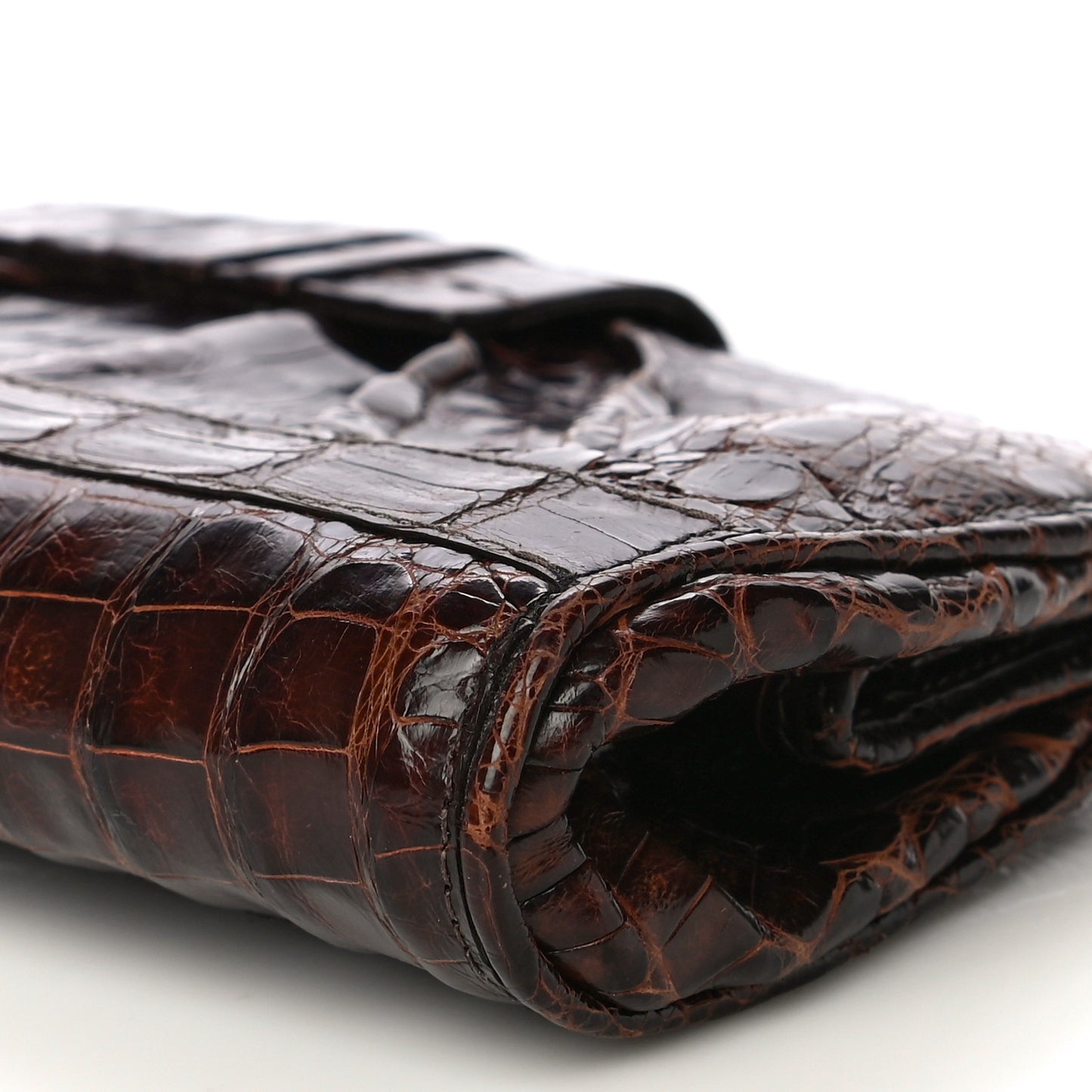 Crocodile Clutch Brown
