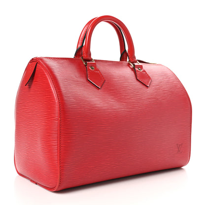 Louis Vuitton Epi Speedy 30 Castillan Red 3 of 13