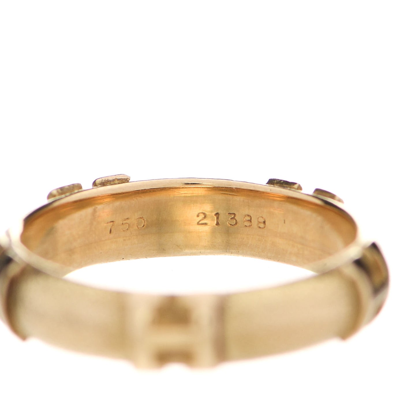 18K Yellow Gold H Ring 50 5.25