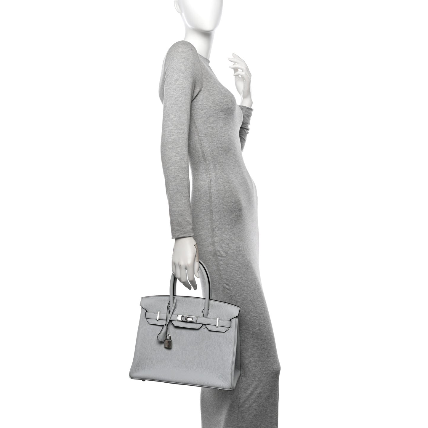 Taurillon Clemence Birkin 30 Bleu Pale