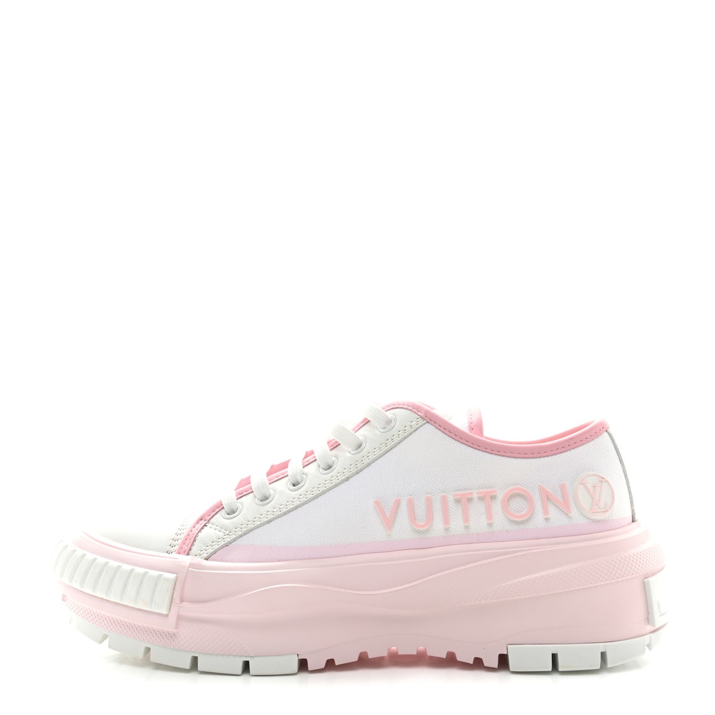 Canvas LV Squad Sneakers 38 White Pink