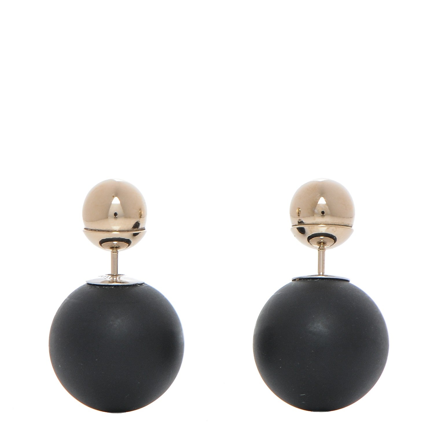 Christian Dior Mise En Dior Tribal Earrings Matte Black Gold 1 of 4