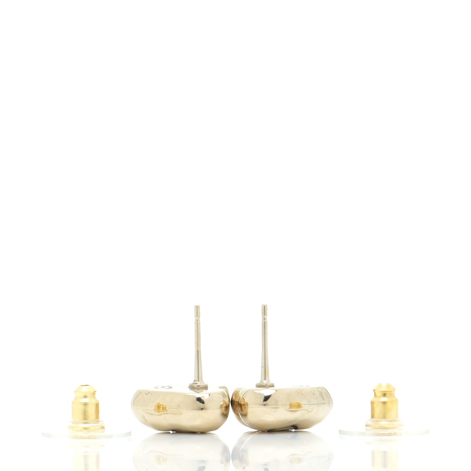 Chanel CC Heart Earrings Gold 6 of 10