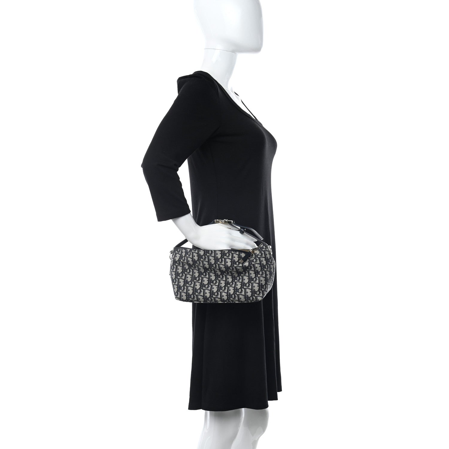 Christian Dior Oblique Medium Diortravel Nomad Pouch Blue 2 of 10